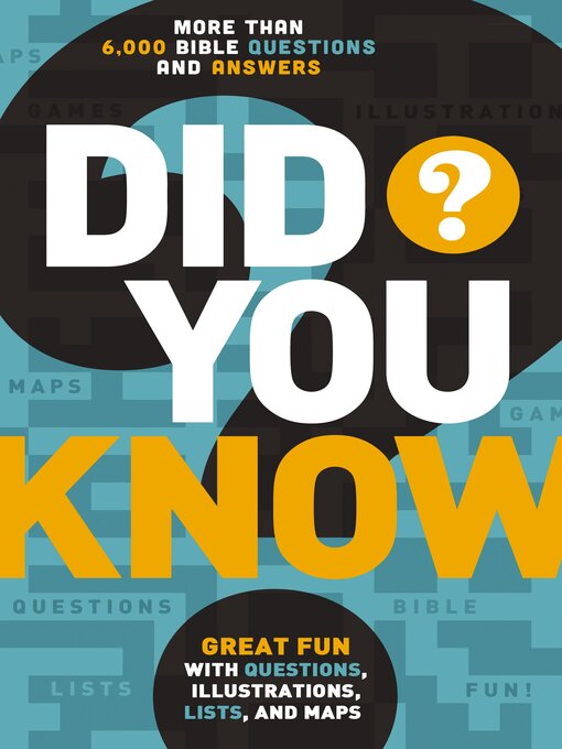 Title details for Did You Know? by Thomas Nelson - Available